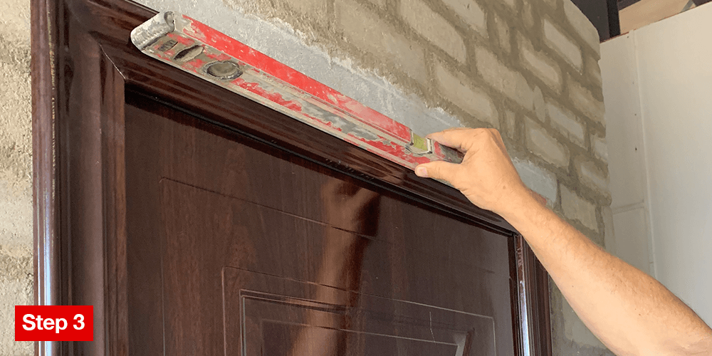 Steel door DIY installation guide - Make sure that the door is correctly placed