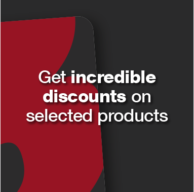 Get incredible discounts on selected products