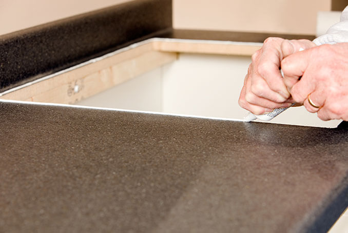 Fit a Sink into a New Wooden Counter Top - attach rubber seal