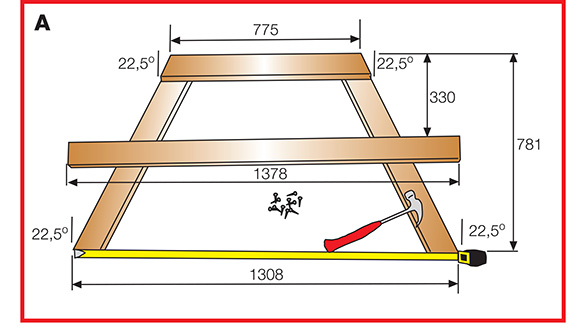 Build your own Picnic Table - make the frame