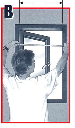 Measure the window frame opening of your window - the width